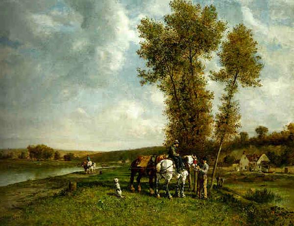 Pierre-Jacques Cazes Ecole de Barbizon France oil painting art